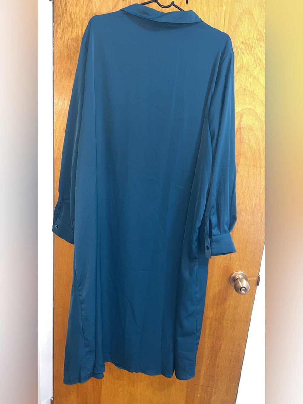 Plus Size Teal Button-Accent Shirt Dress Size 4XL BNWOT - Picture 3 of 7